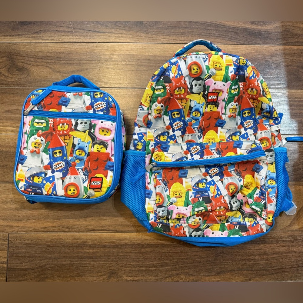 Lego brand Backpack and lunch bag